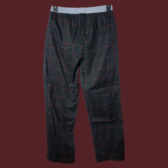 Tommy Hilfiger Mens Sleepwear Pajama Pants Logo Print 100% Cotton Blk/red Medium - Picture 7 of 13
